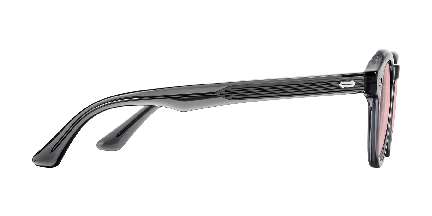 Side of Aloul in Gray with Light Garnet Tinted Lenses