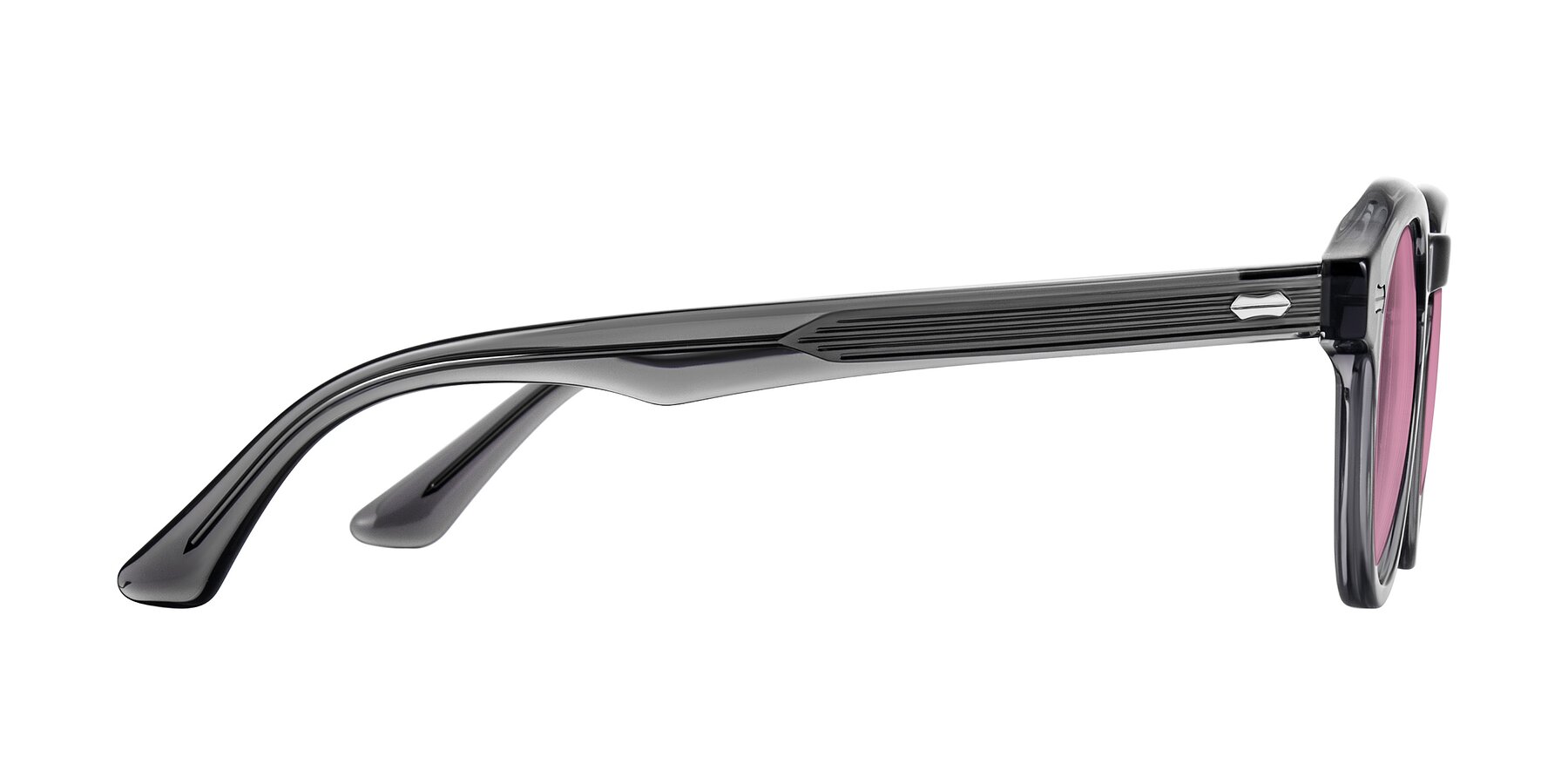 Side of Aloul in Gray with Medium Wine Tinted Lenses