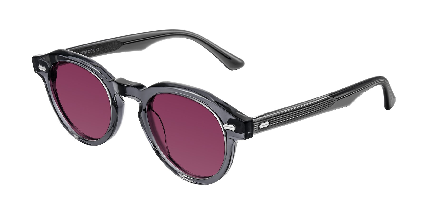 Angle of Aloul in Gray with Wine Tinted Lenses