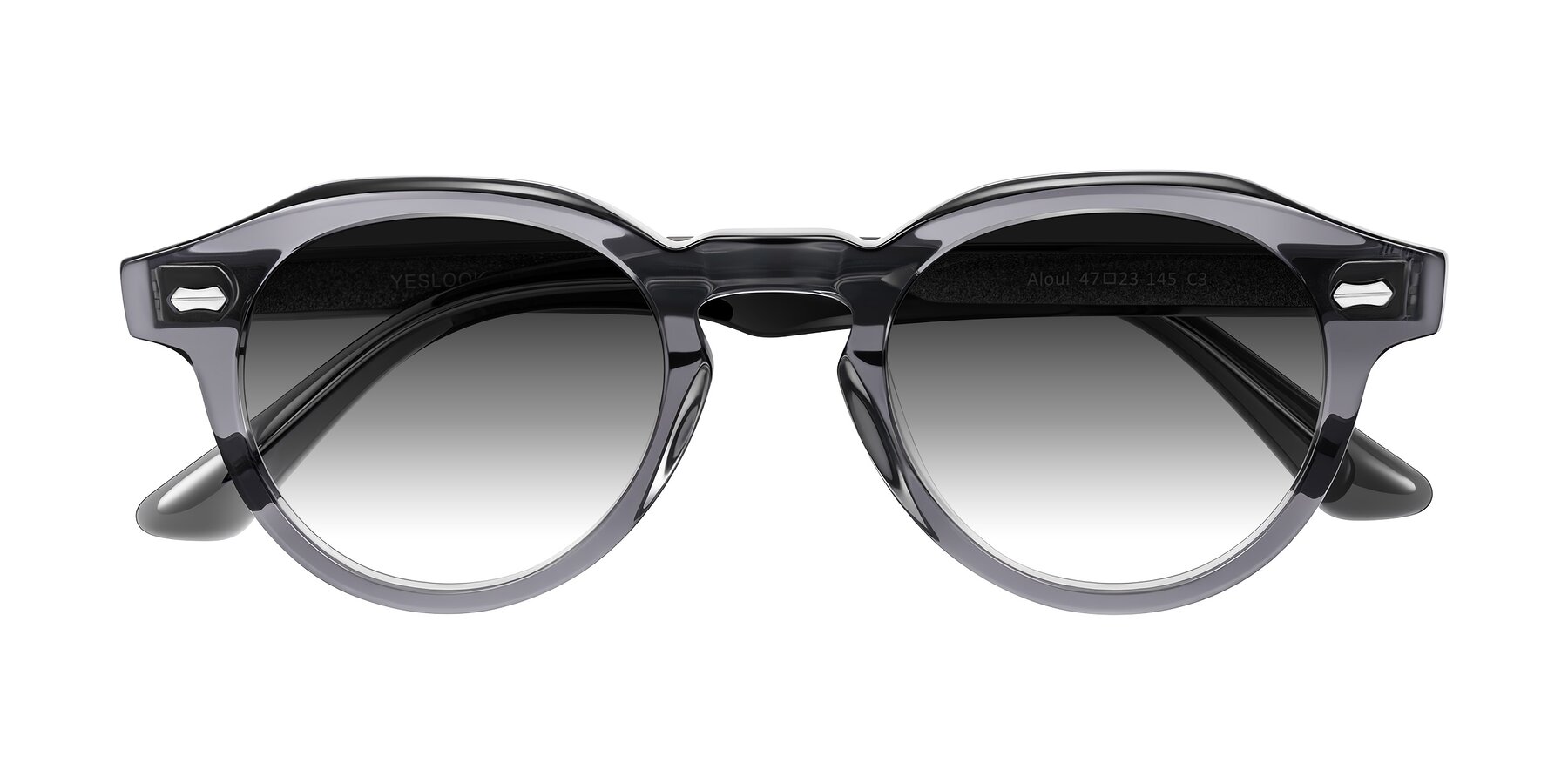 Folded Front of Aloul in Gray with Gray Gradient Lenses