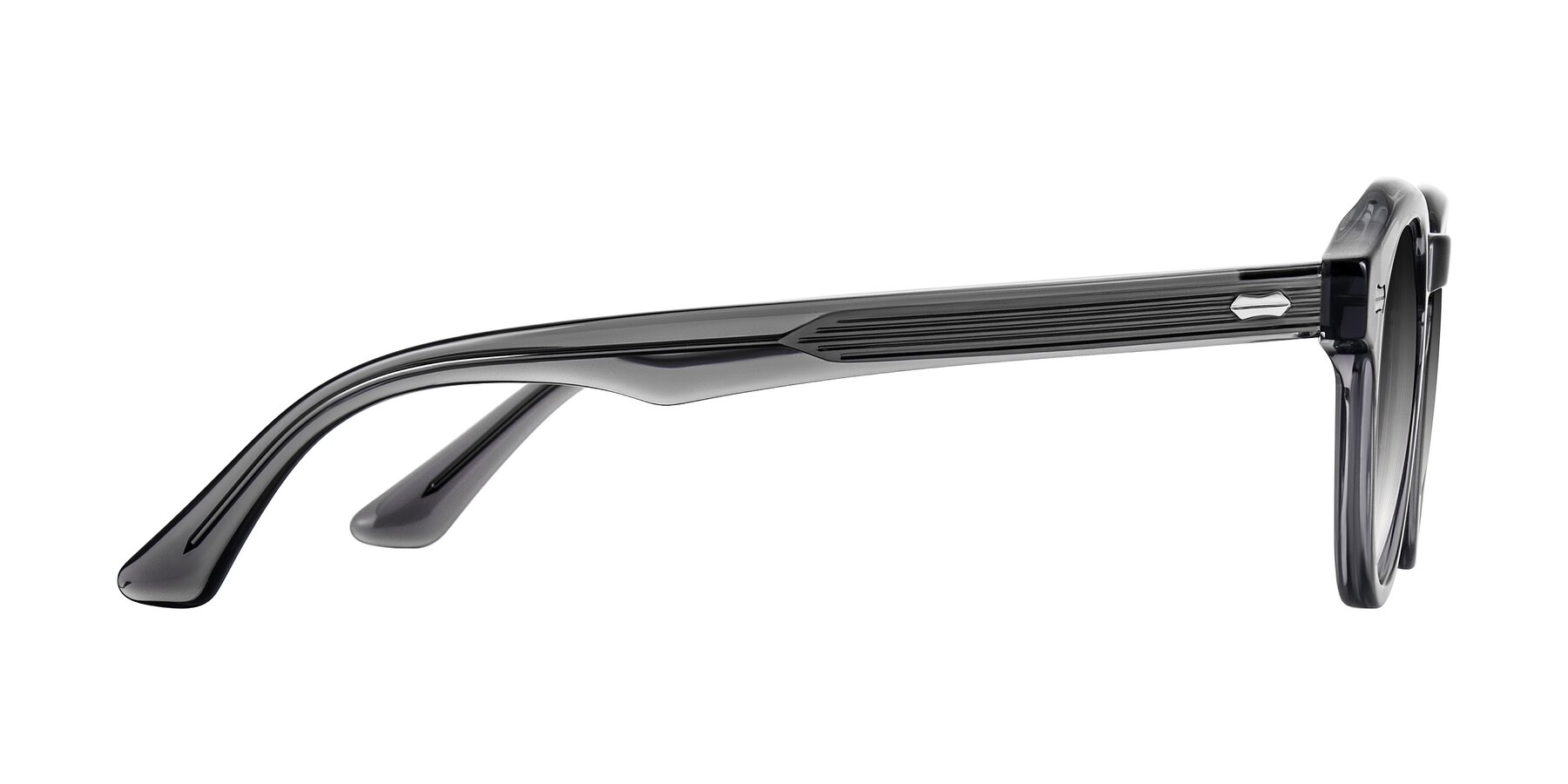 Side of Aloul in Gray with Gray Gradient Lenses