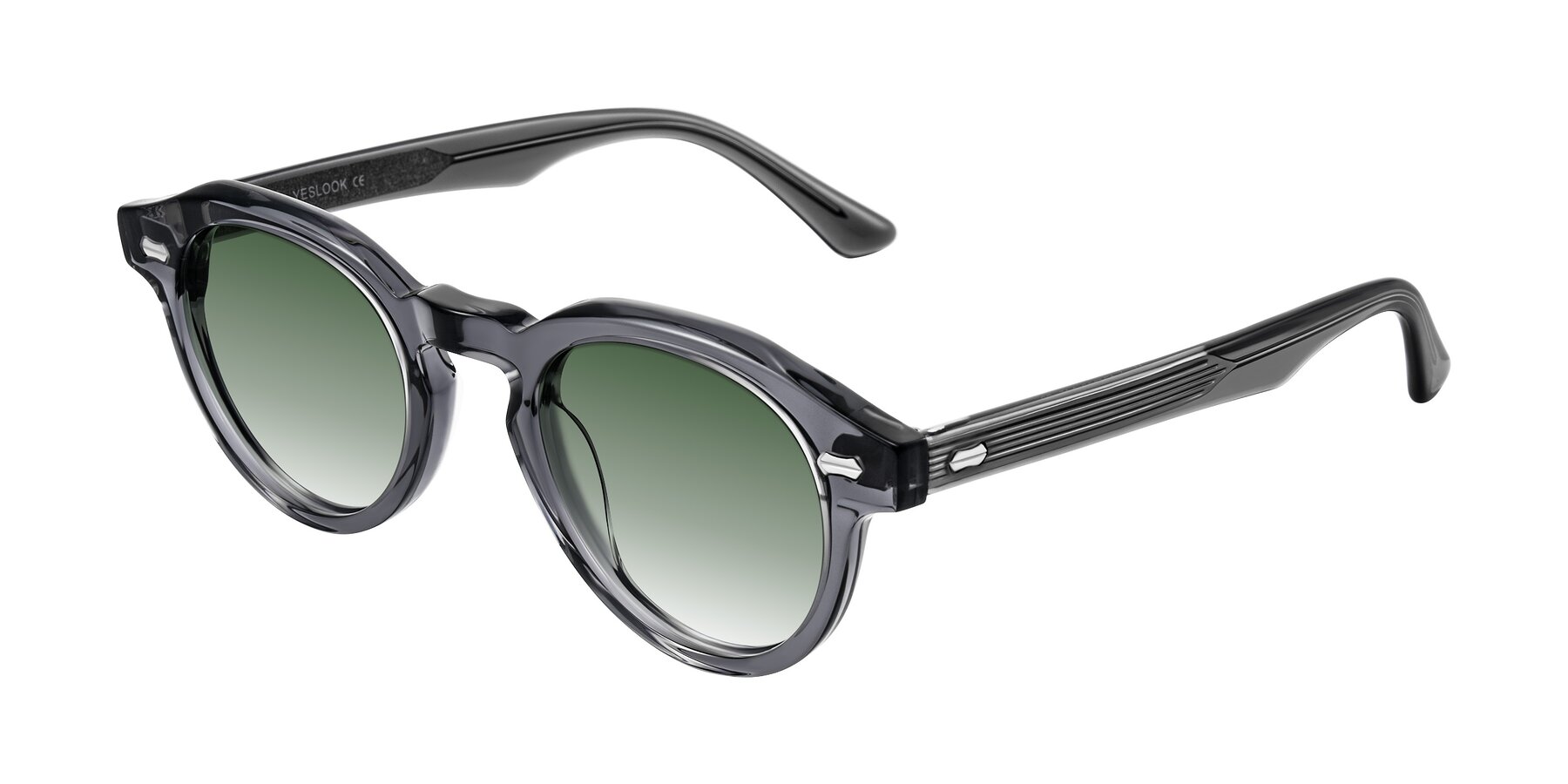 Angle of Aloul in Gray with Green Gradient Lenses