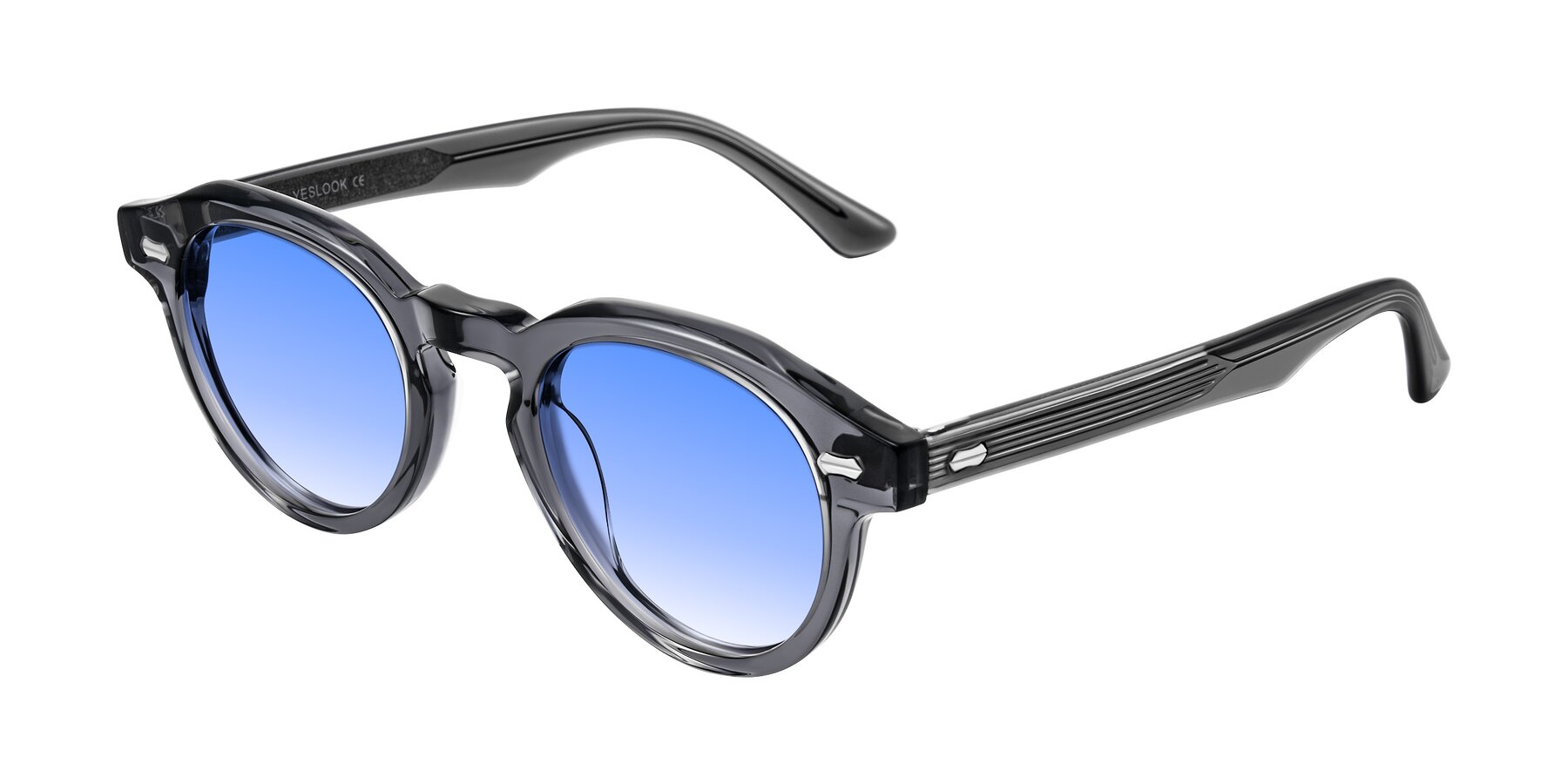 Angle of Aloul in Gray with Blue Gradient Lenses