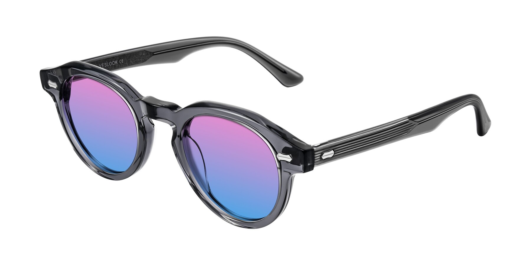 Angle of Aloul in Gray with Pink / Blue Gradient Lenses