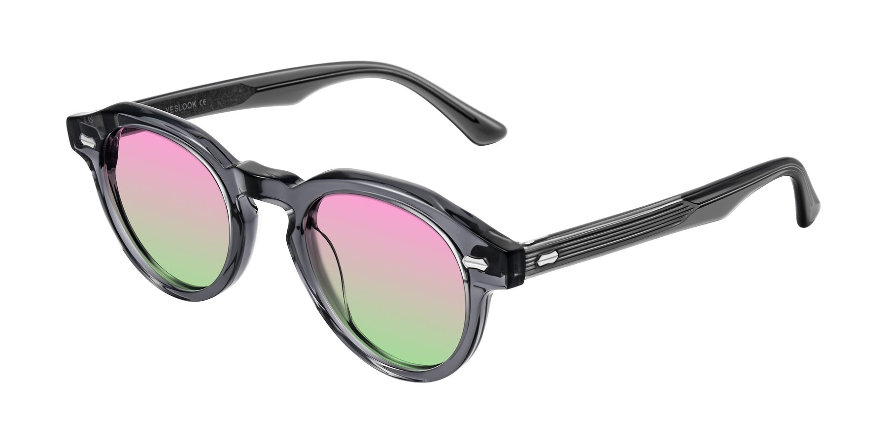 Angle of Aloul in Gray with Pink / Green Gradient Lenses