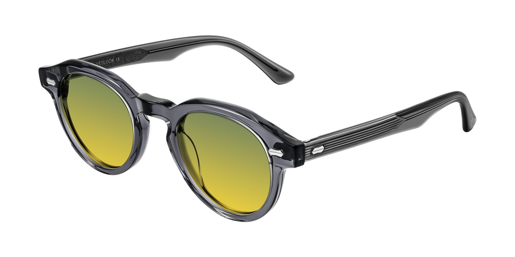 Angle of Aloul in Gray with Green / Yellow Gradient Lenses