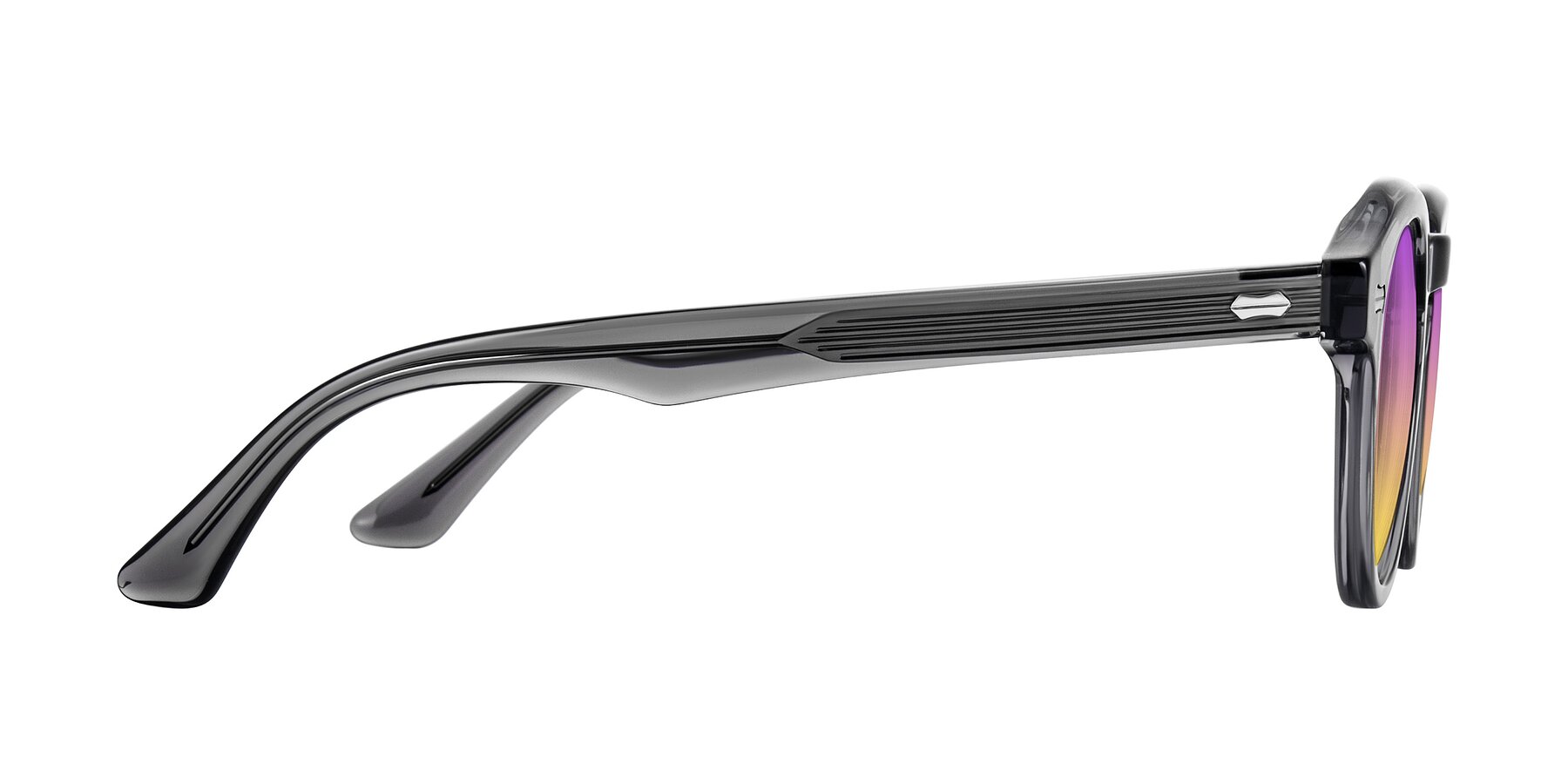 Side of Aloul in Gray with Purple / Yellow Gradient Lenses