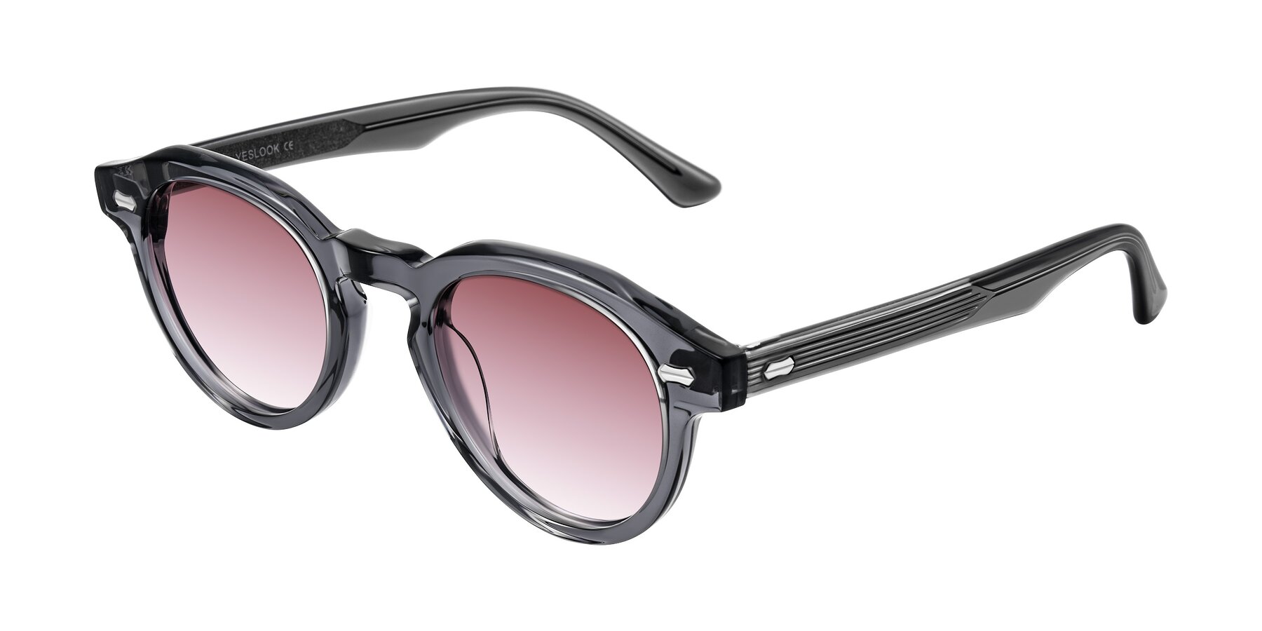 Angle of Aloul in Gray with Garnet Gradient Lenses