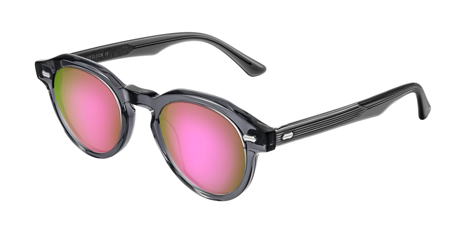 Angle of Aloul in Gray with Pink Mirrored Lenses