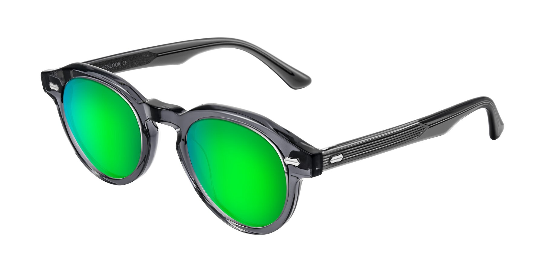 Angle of Aloul in Gray with Green Mirrored Lenses