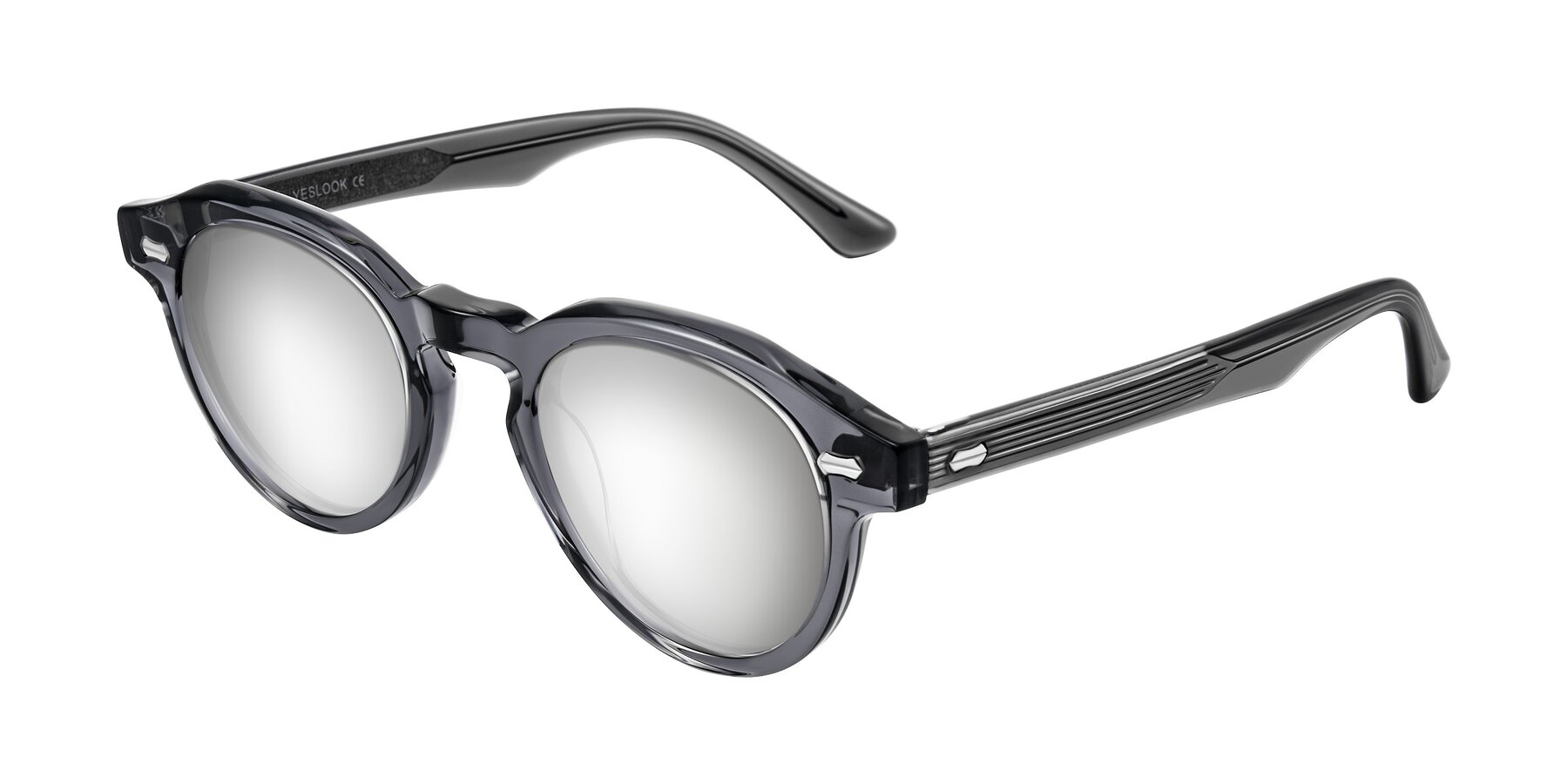 Angle of Aloul in Gray with Silver Mirrored Lenses