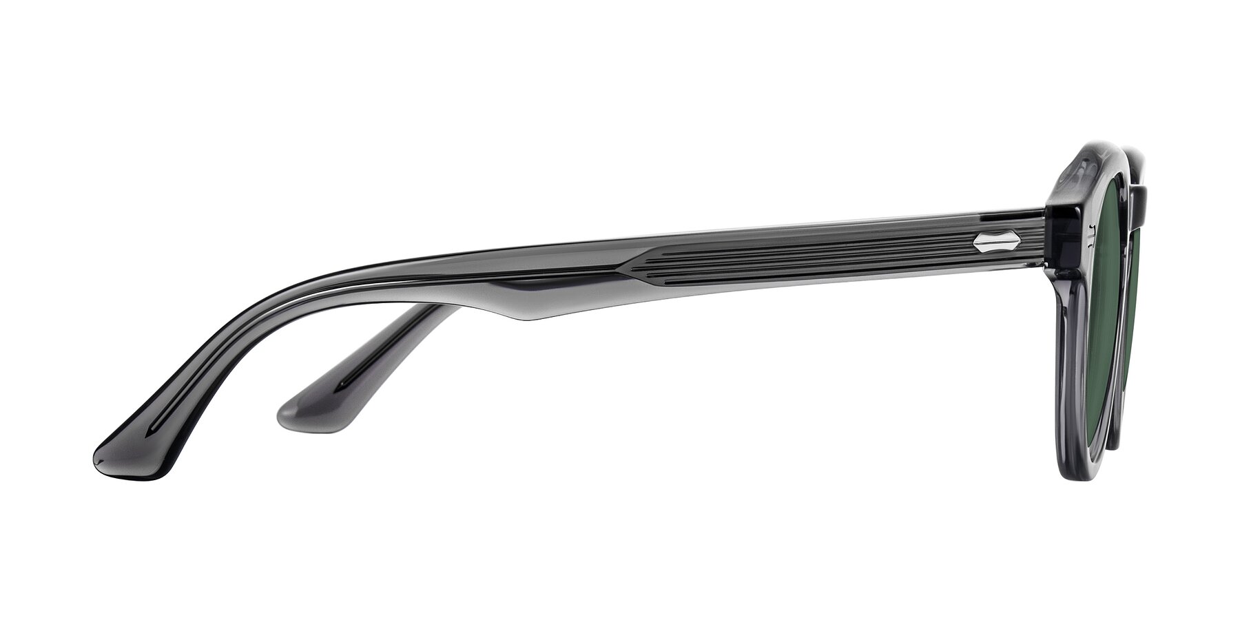 Side of Aloul in Gray with Green Polarized Lenses