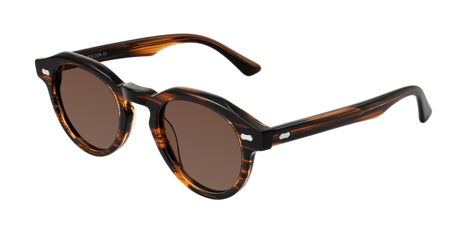 Angle of Aloul in Brown Striped with Brown Tinted Lenses