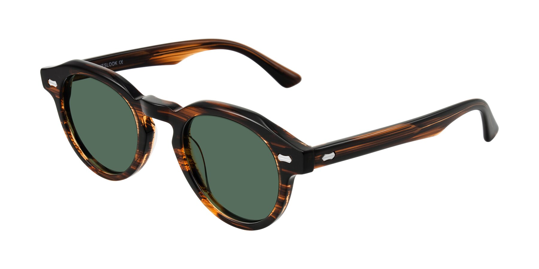 Angle of Aloul in Brown Striped with Green Polarized Lenses