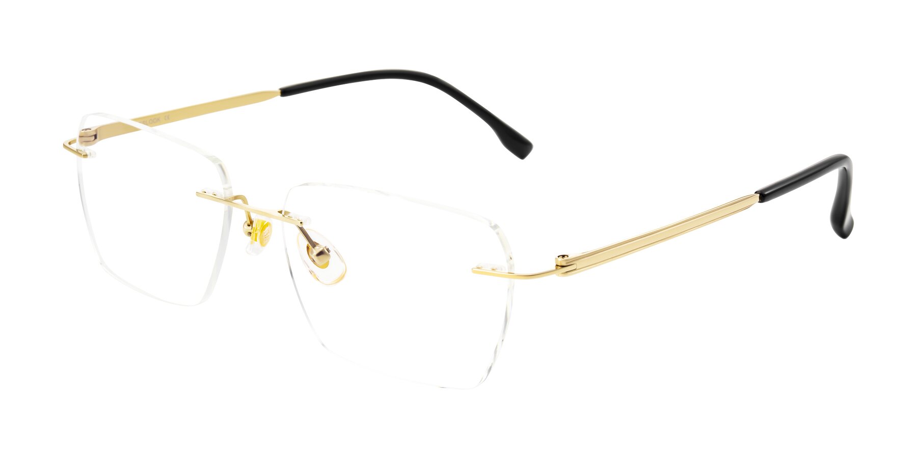 Angle of Airflow in Gold with Clear Blue Light Blocking Lenses