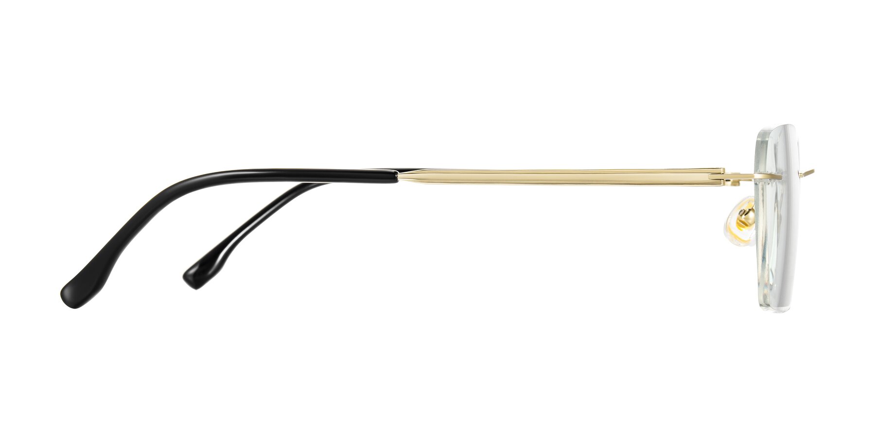Side of Airflow in Gold with Clear Blue Light Blocking Lenses