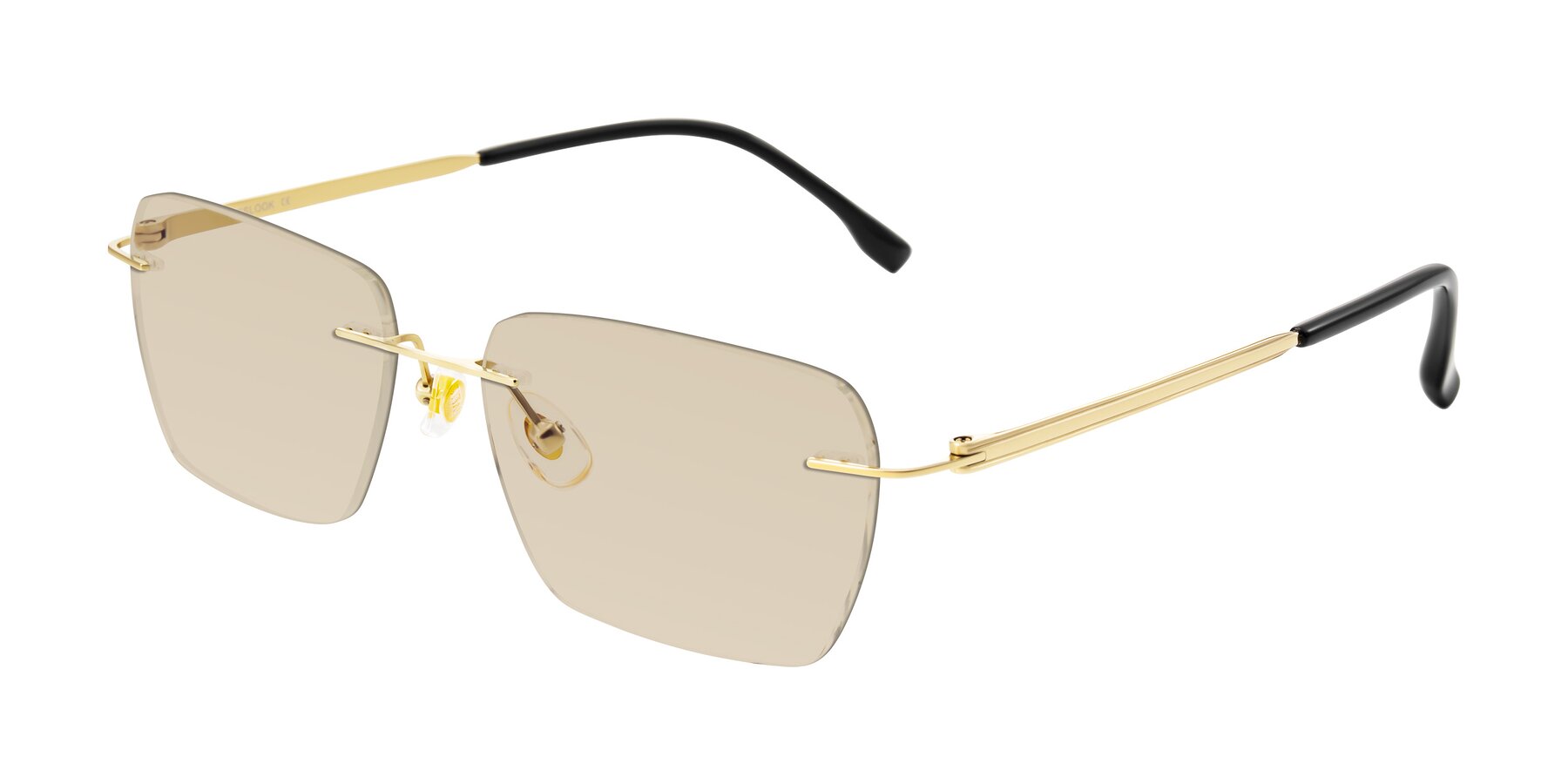 Angle of Airflow in Gold with Light Brown Tinted Lenses