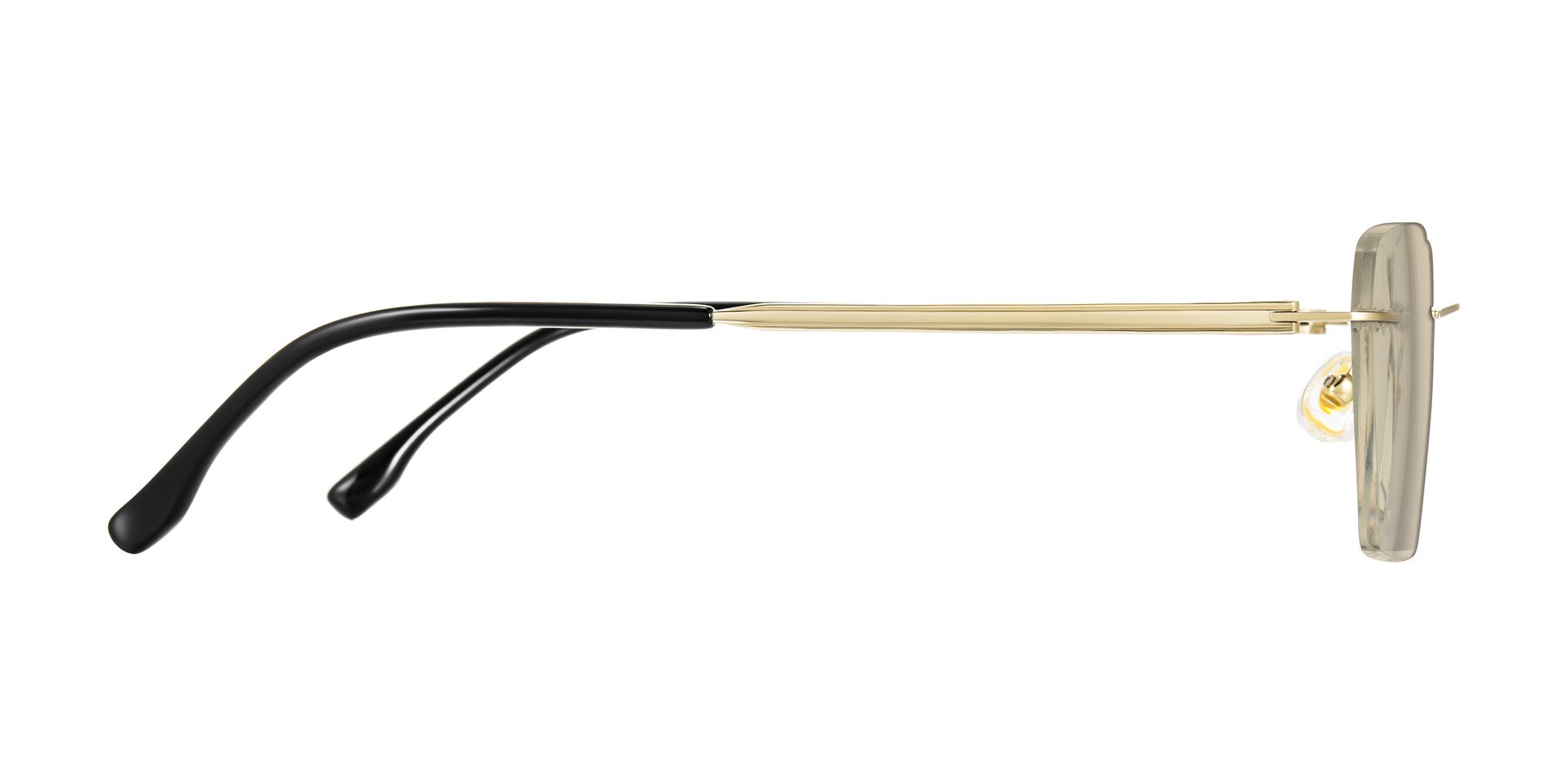 Side of Airflow in Gold with Light Brown Tinted Lenses