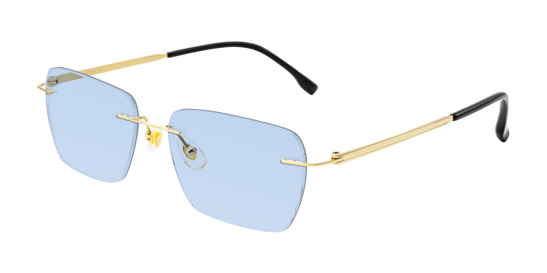 Angle of Airflow in Gold with Light Blue Tinted Lenses
