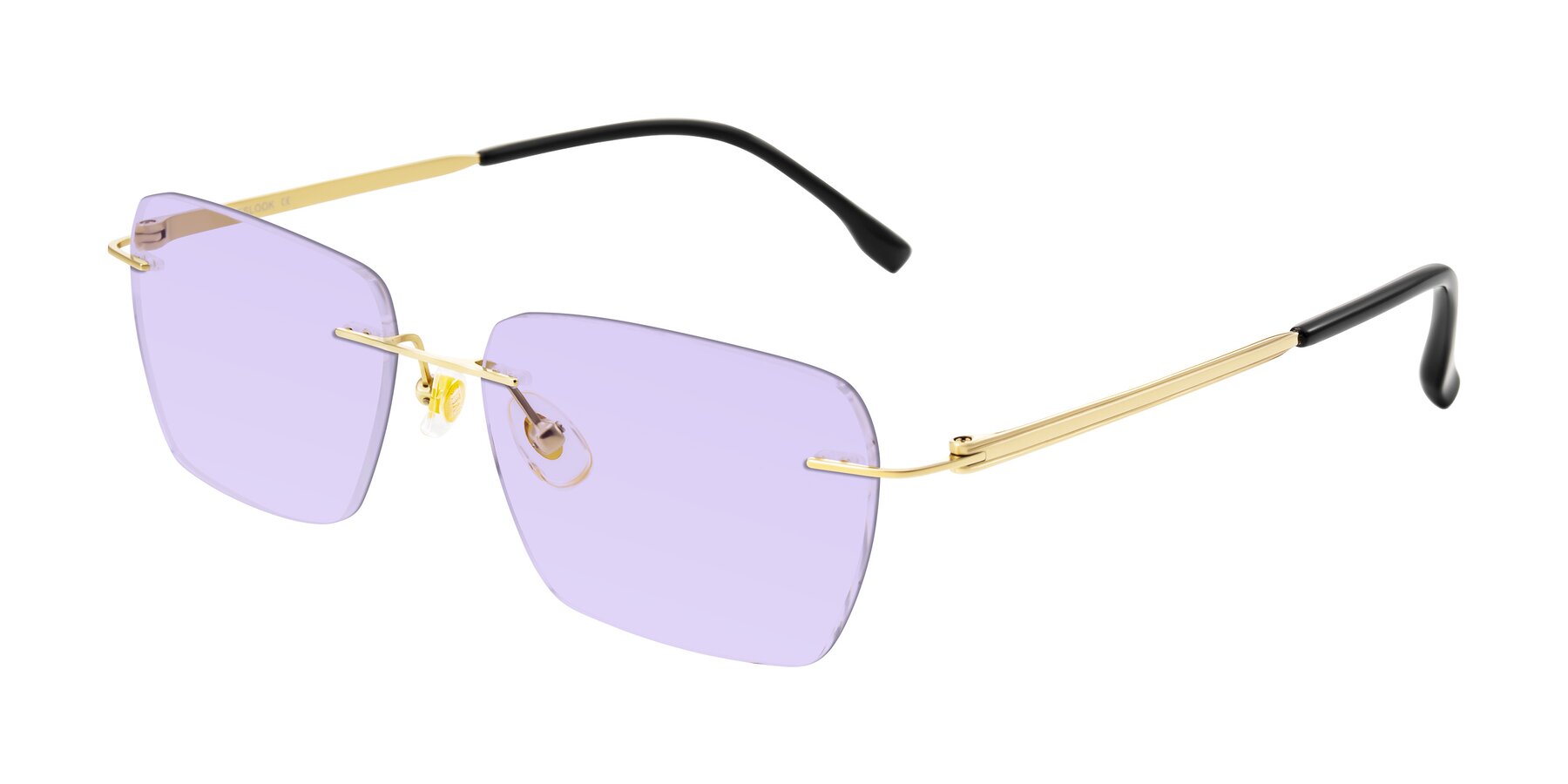 Angle of Airflow in Gold with Light Purple Tinted Lenses