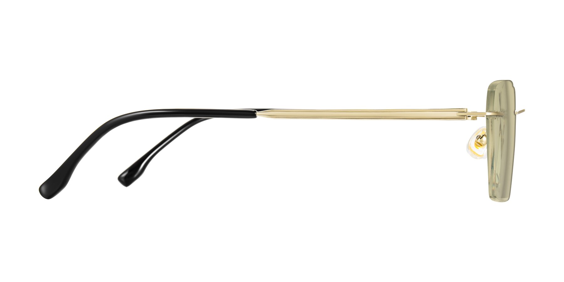 Side of Airflow in Gold with Light Champagne Tinted Lenses
