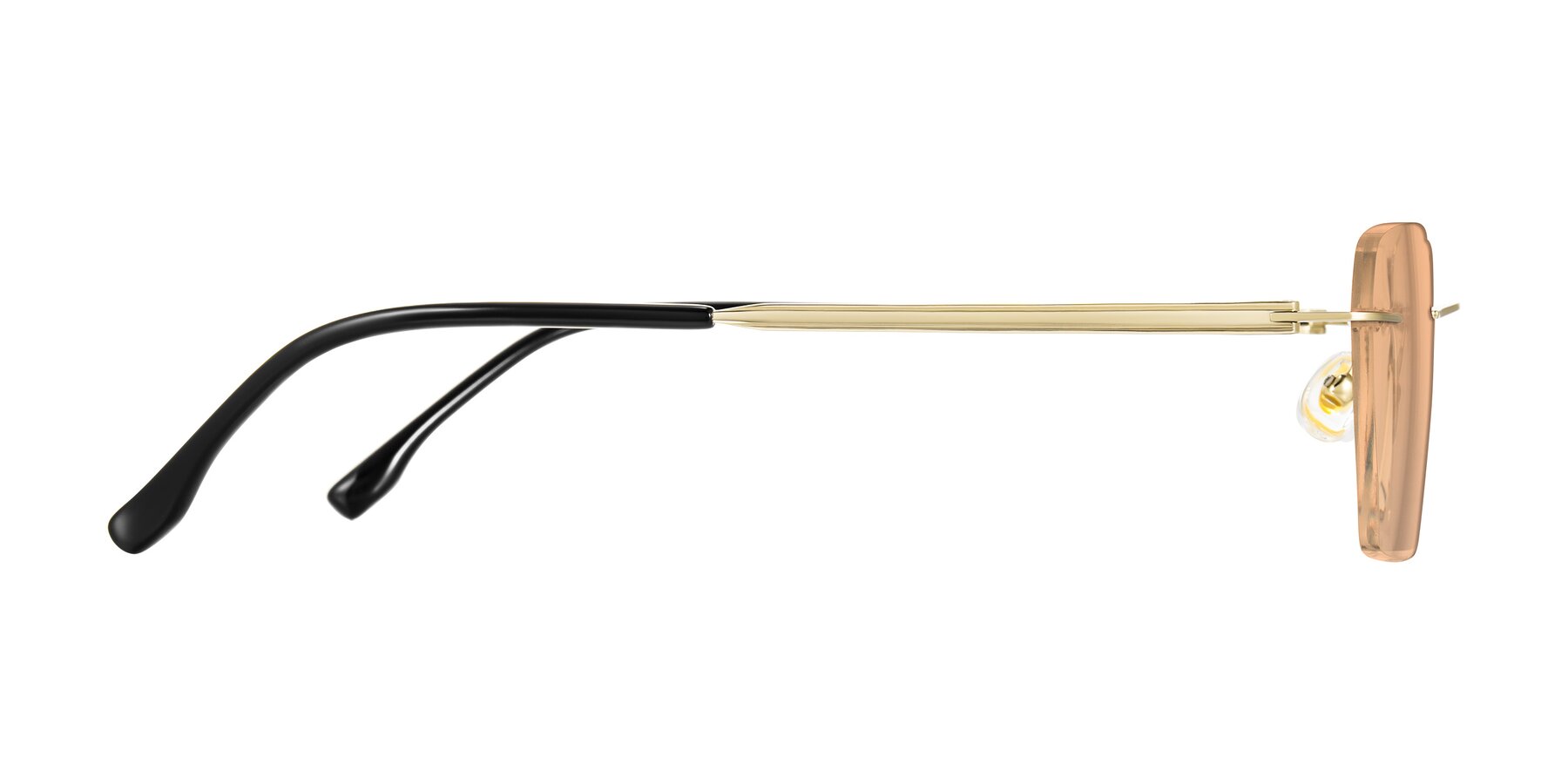 Side of Airflow in Gold with Light Orange Tinted Lenses