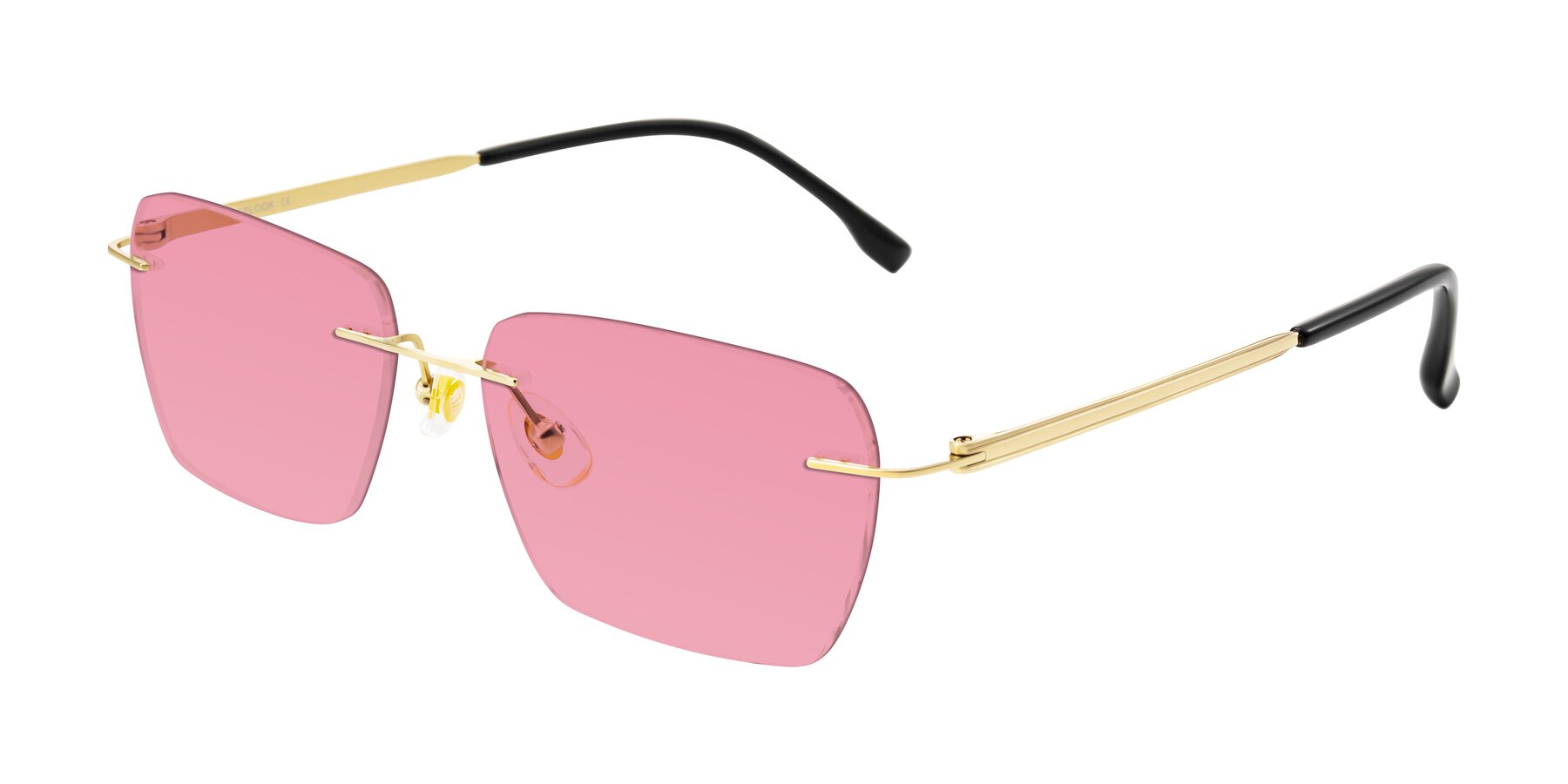 Angle of Airflow in Gold with Pink Tinted Lenses