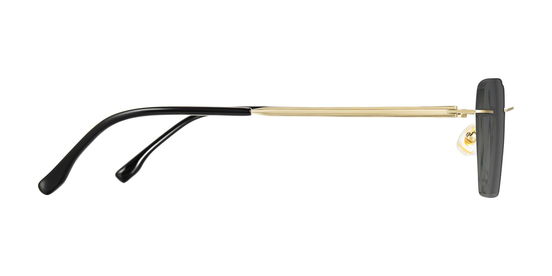 Side of Airflow in Gold with Medium Gray Tinted Lenses
