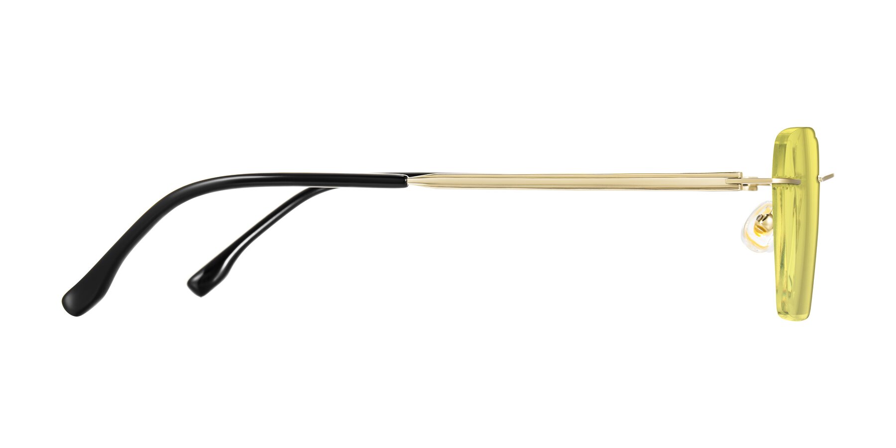 Side of Airflow in Gold with Medium Yellow Tinted Lenses