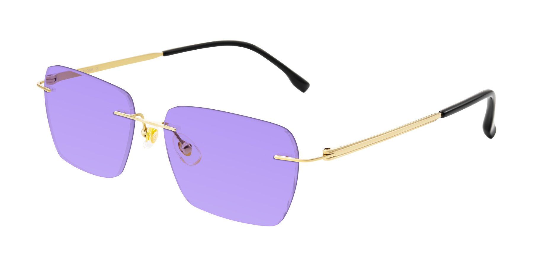 Angle of Airflow in Gold with Medium Purple Tinted Lenses