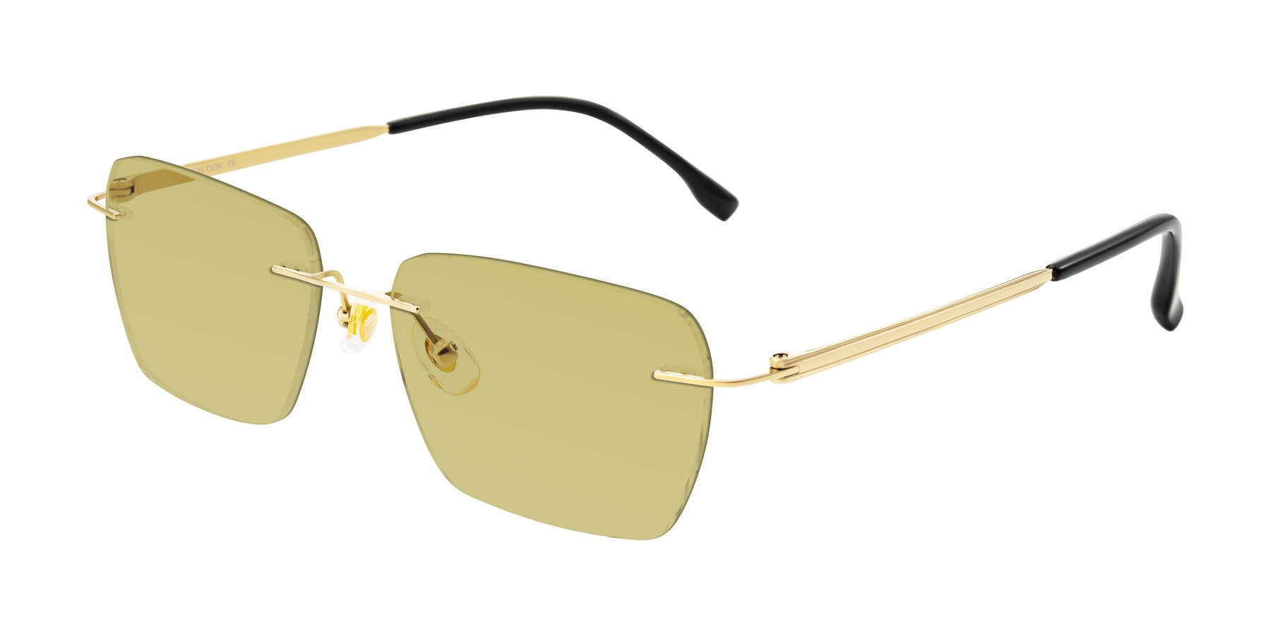 Angle of Airflow in Gold with Medium Champagne Tinted Lenses