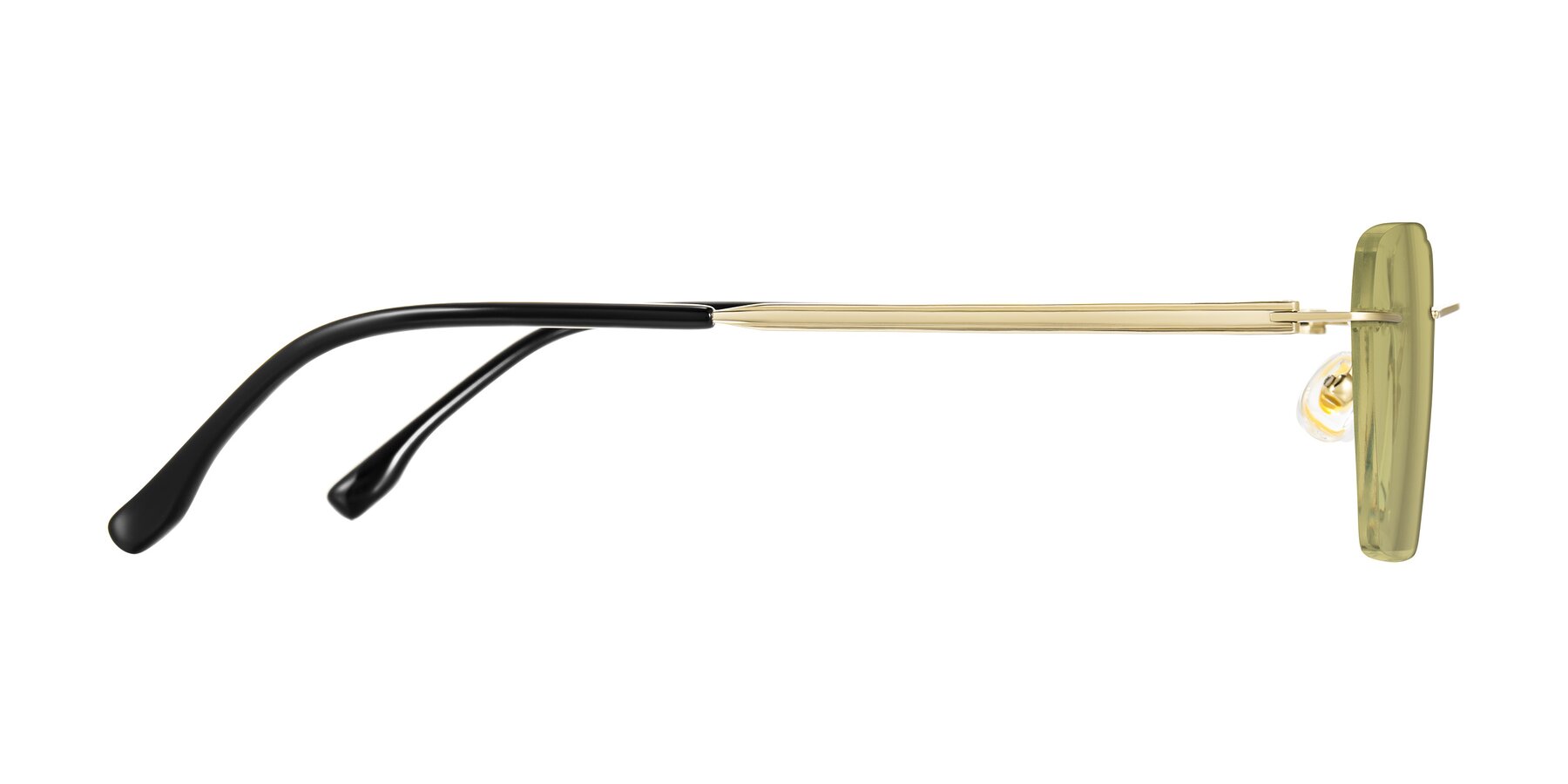 Side of Airflow in Gold with Medium Champagne Tinted Lenses