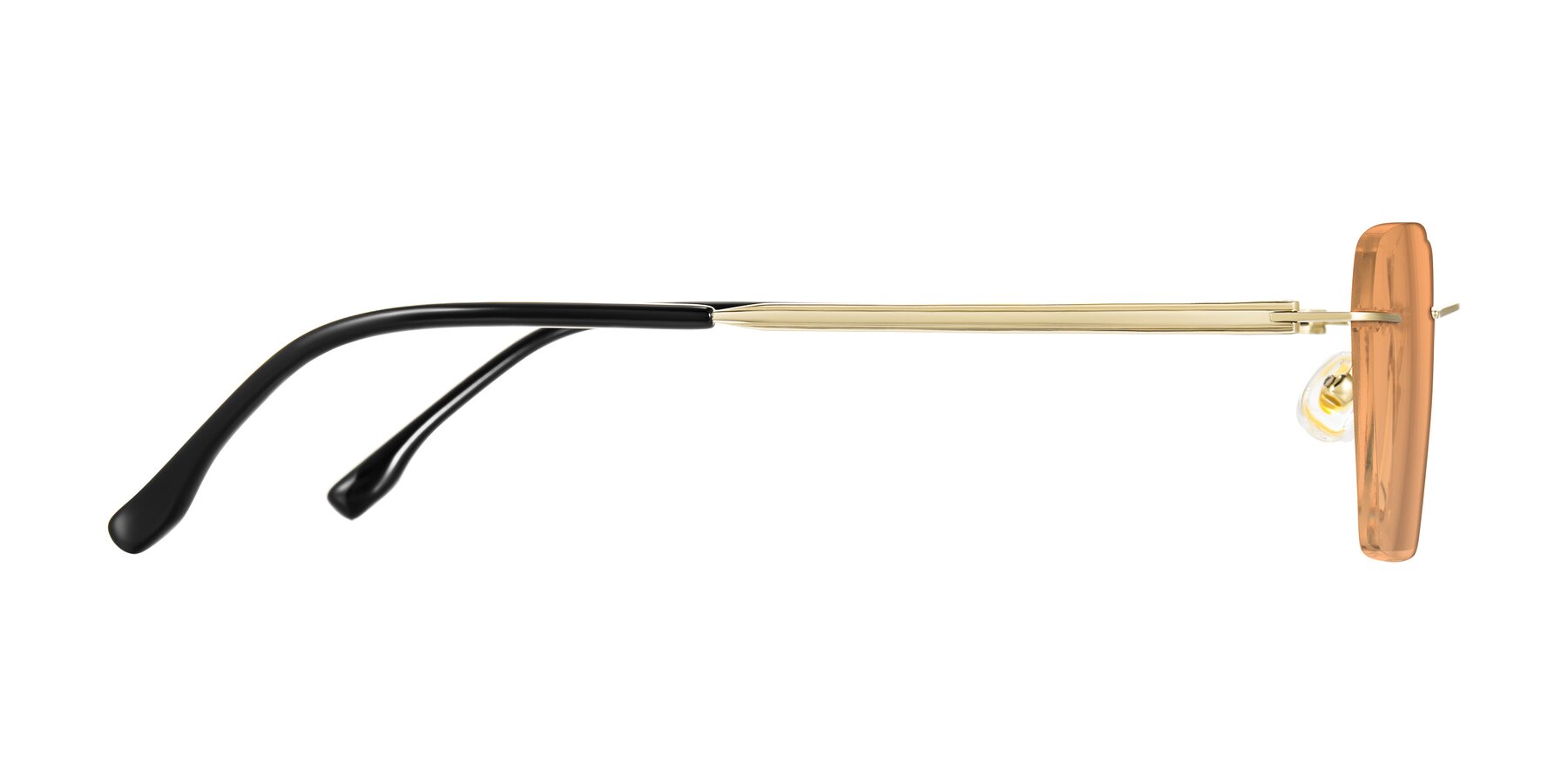 Side of Airflow in Gold with Medium Orange Tinted Lenses