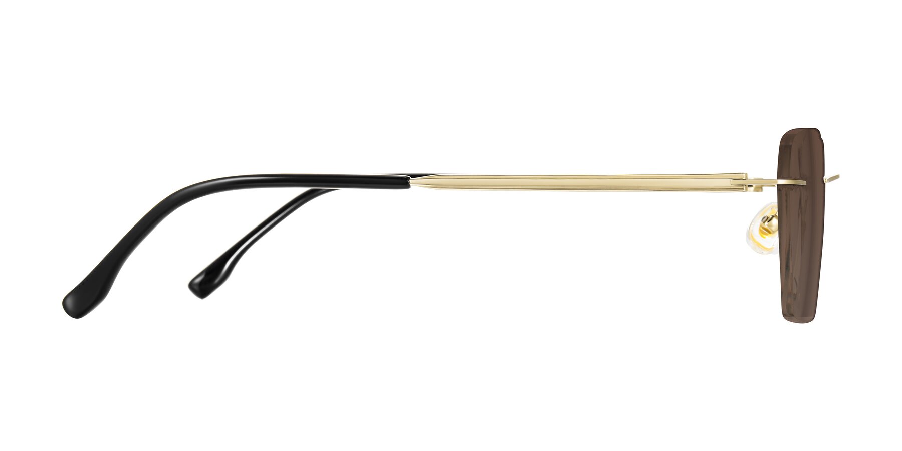 Side of Airflow in Gold with Brown Tinted Lenses