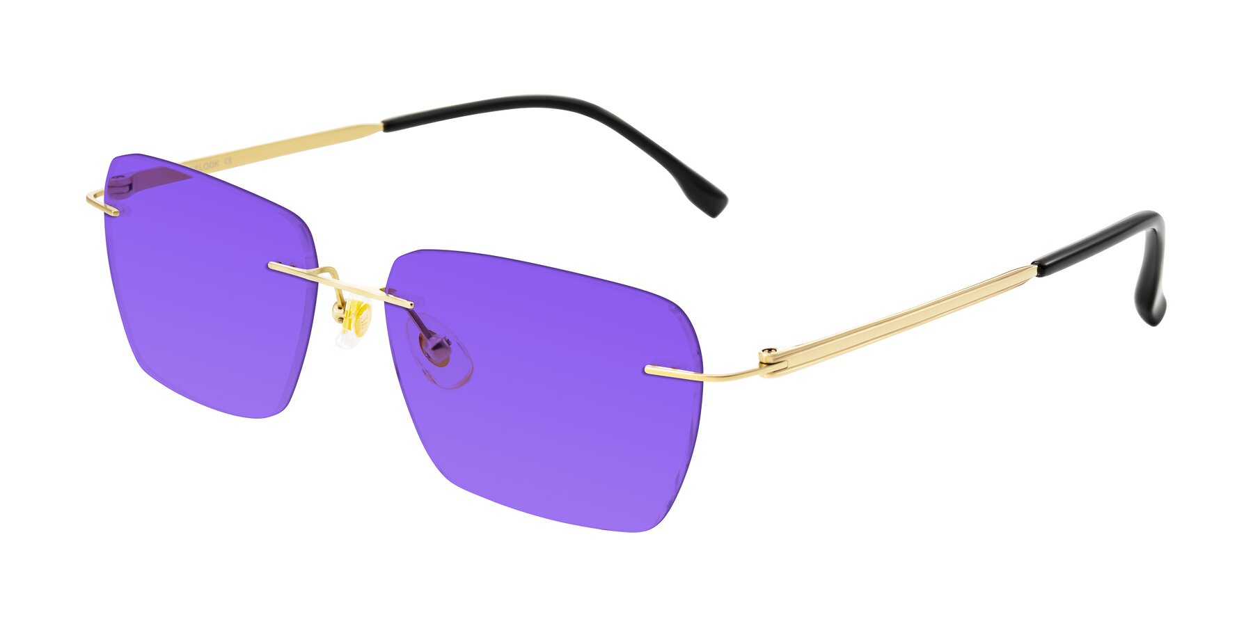 Angle of Airflow in Gold with Purple Tinted Lenses