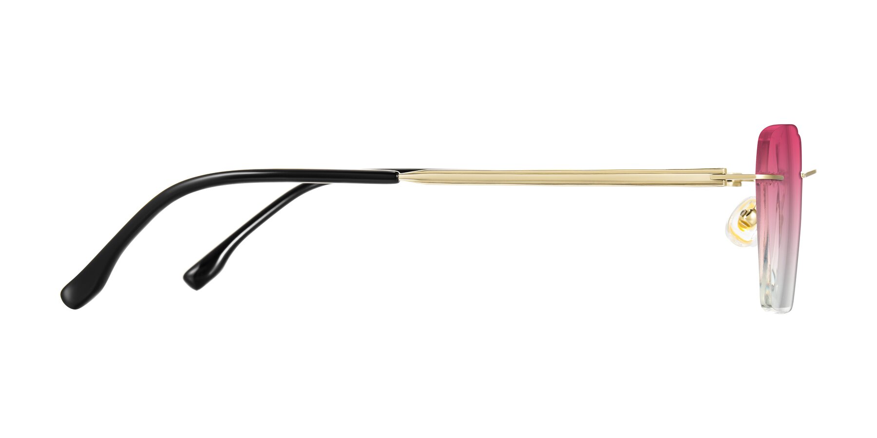 Side of Airflow in Gold with Pink Gradient Lenses
