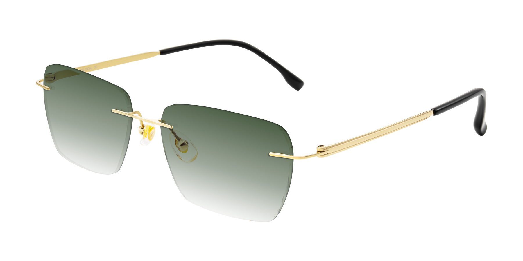 Angle of Airflow in Gold with Green Gradient Lenses