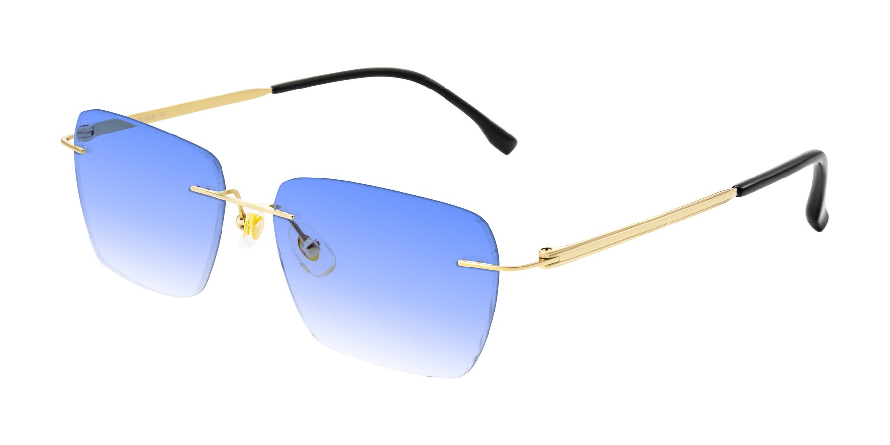 Angle of Airflow in Gold with Blue Gradient Lenses