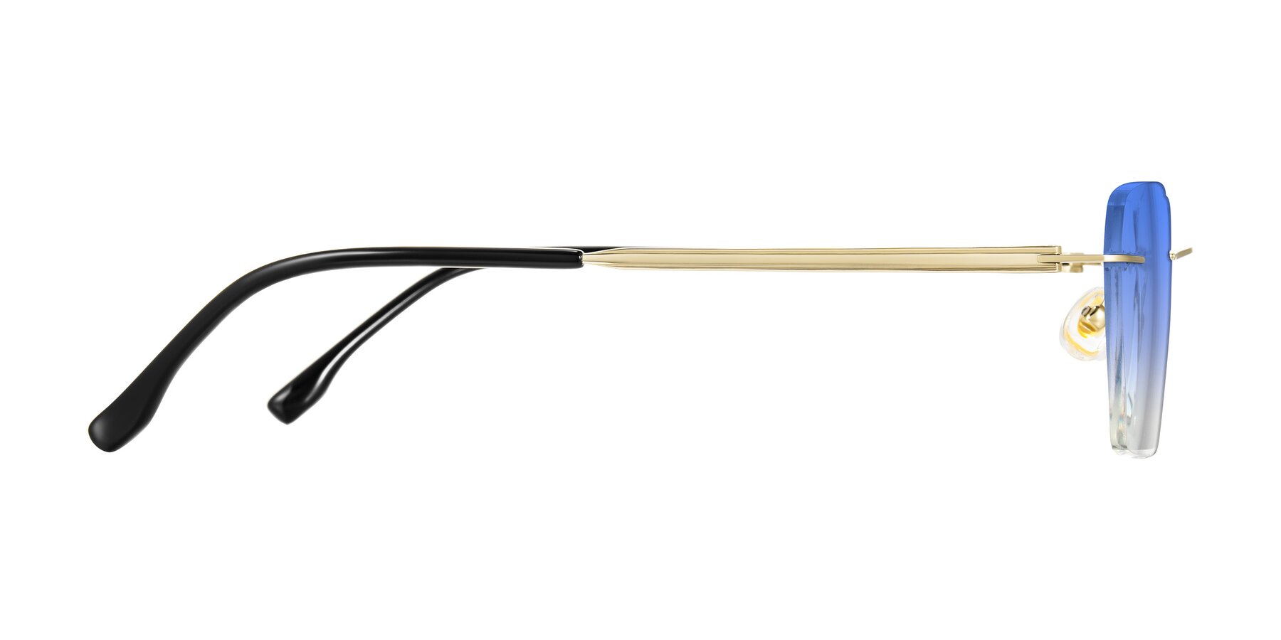 Side of Airflow in Gold with Blue Gradient Lenses