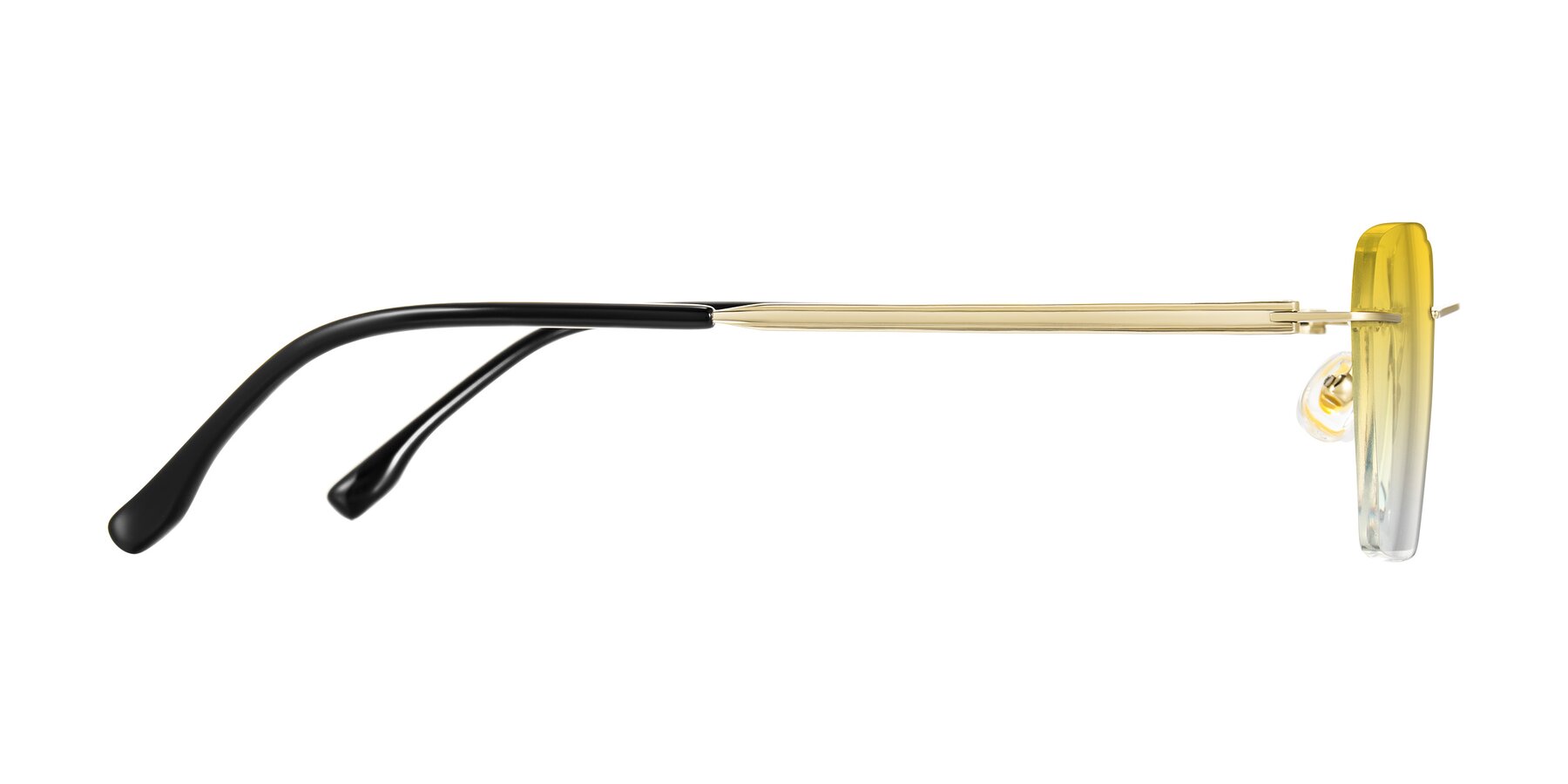 Side of Airflow in Gold with Yellow Gradient Lenses