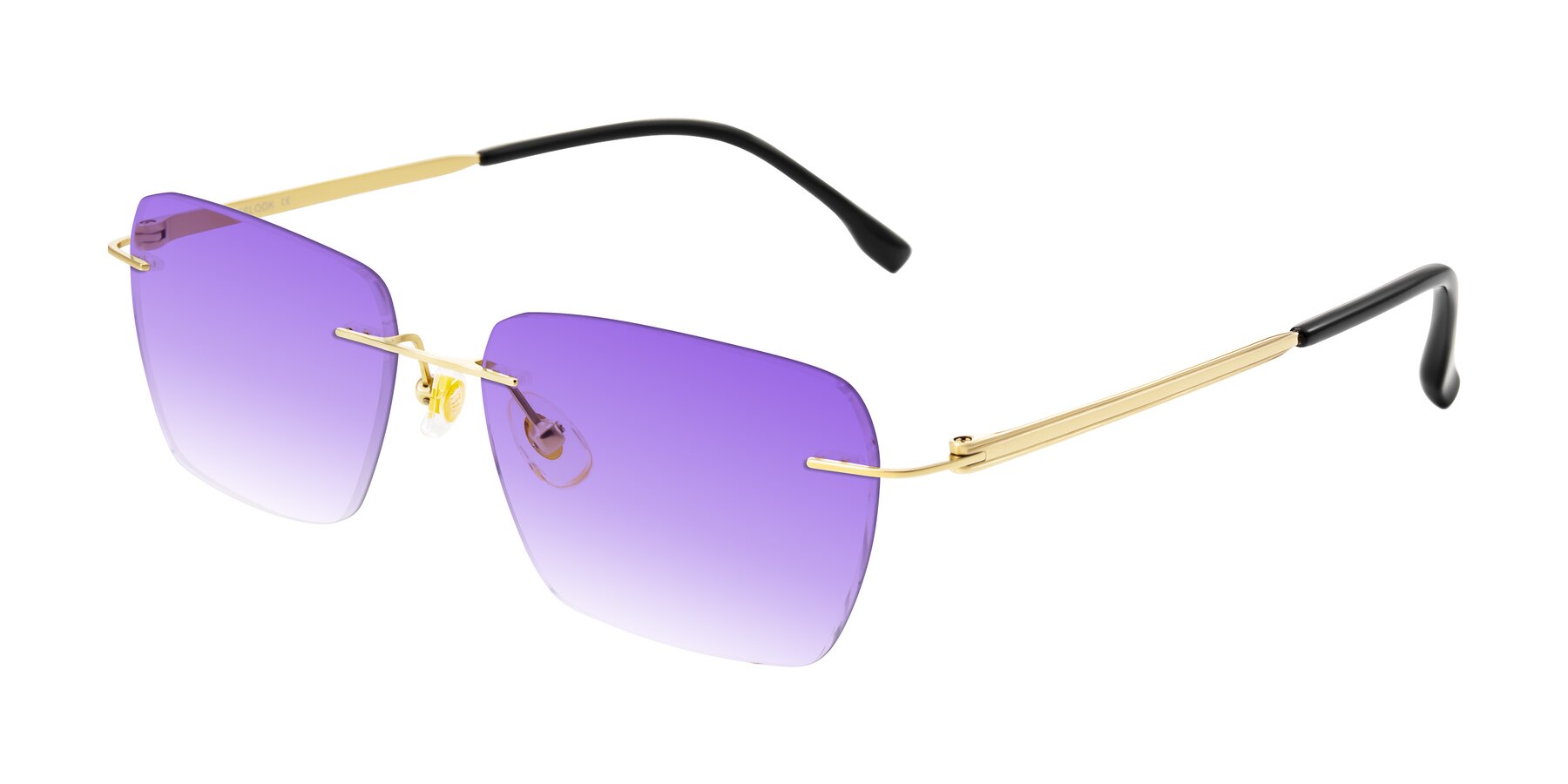 Angle of Airflow in Gold with Purple Gradient Lenses