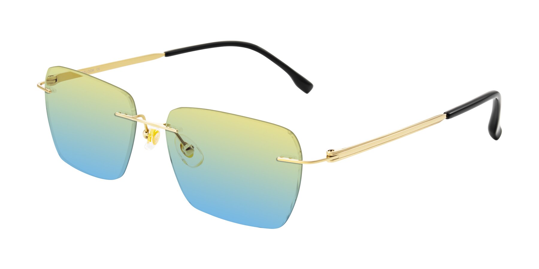 Angle of Airflow in Gold with Yellow / Blue Gradient Lenses