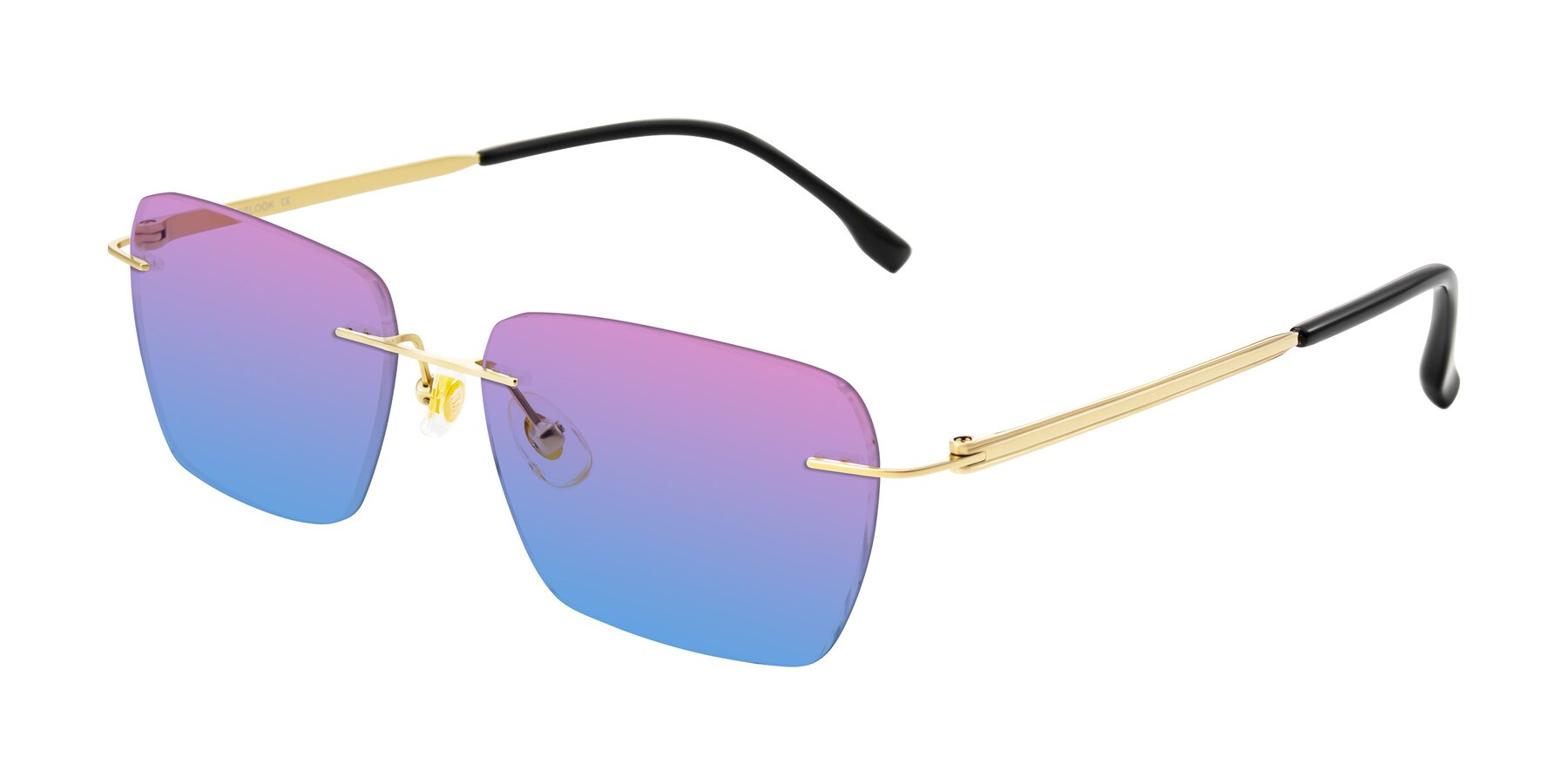 Angle of Airflow in Gold with Pink / Blue Gradient Lenses