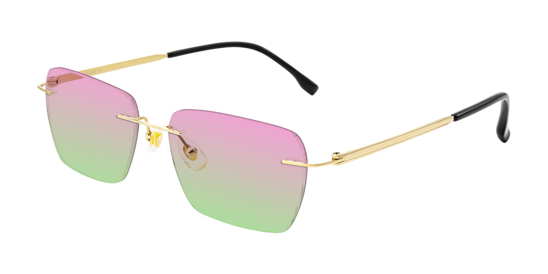 Angle of Airflow in Gold with Pink / Green Gradient Lenses