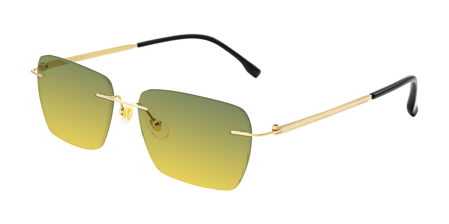Angle of Airflow in Gold with Green / Yellow Gradient Lenses