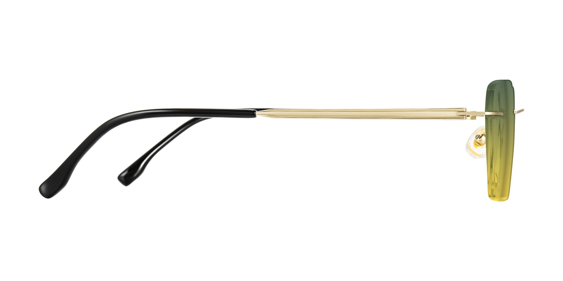 Side of Airflow in Gold with Green / Yellow Gradient Lenses