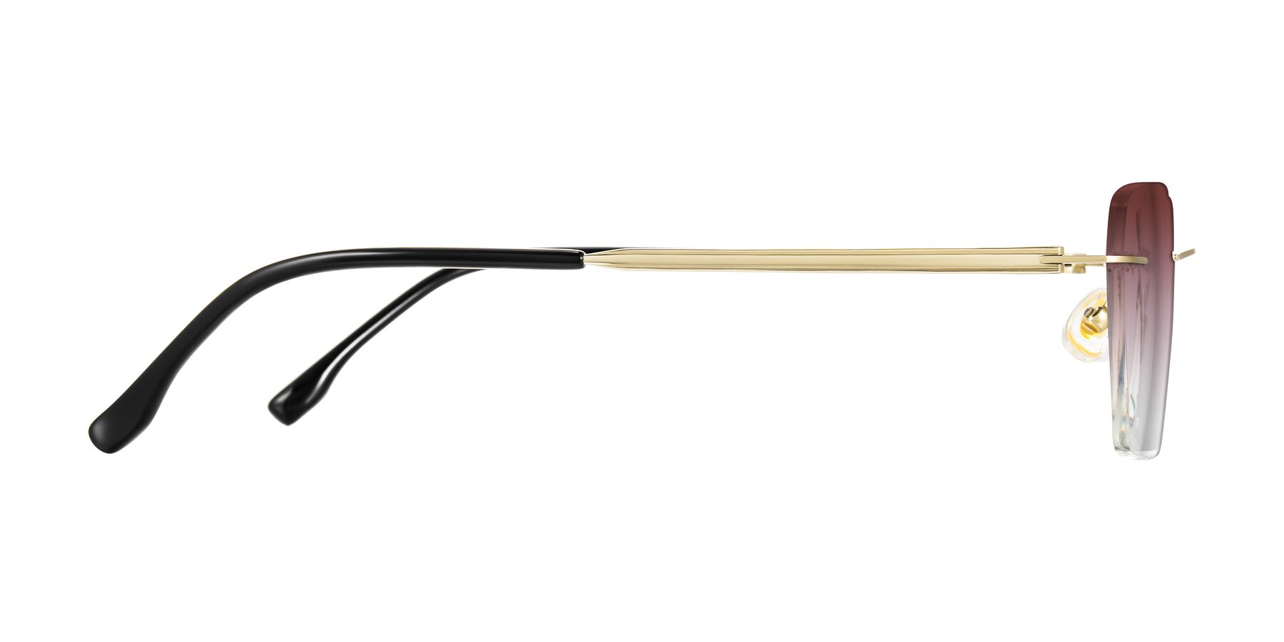 Side of Airflow in Gold with Garnet Gradient Lenses