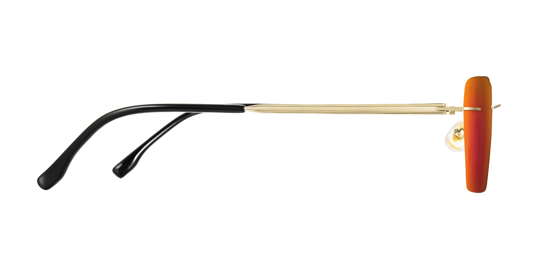 Side of Airflow in Gold with Red Gold Mirrored Lenses