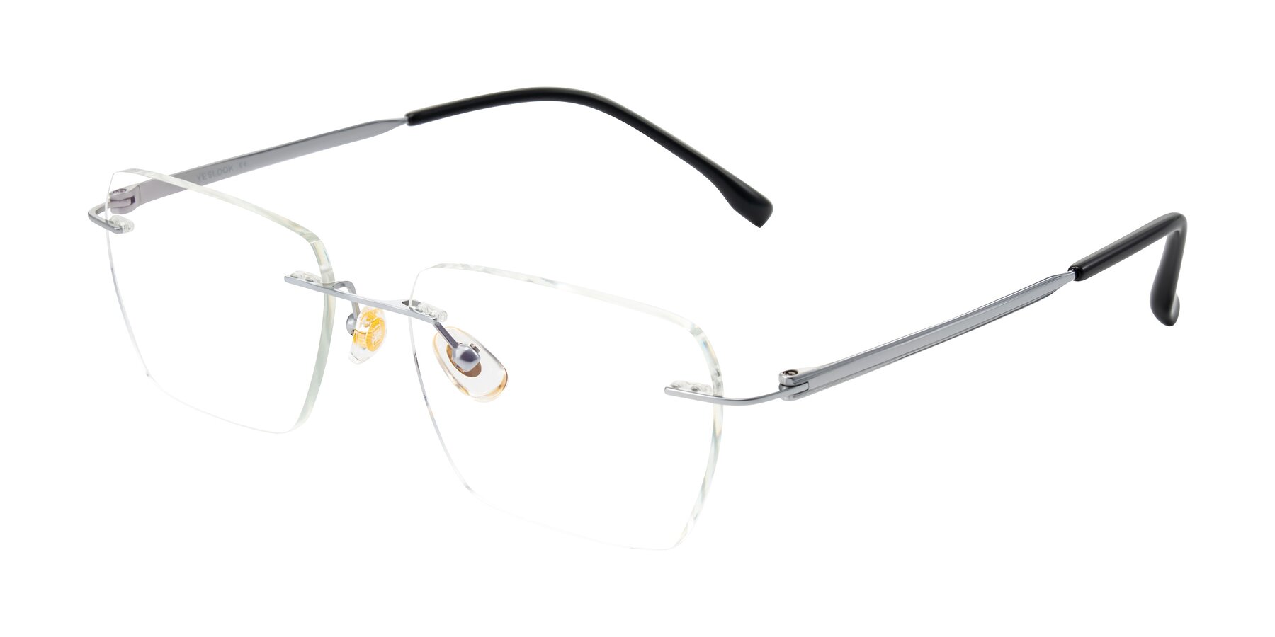 Angle of Airflow in Silver with Clear Reading Eyeglass Lenses