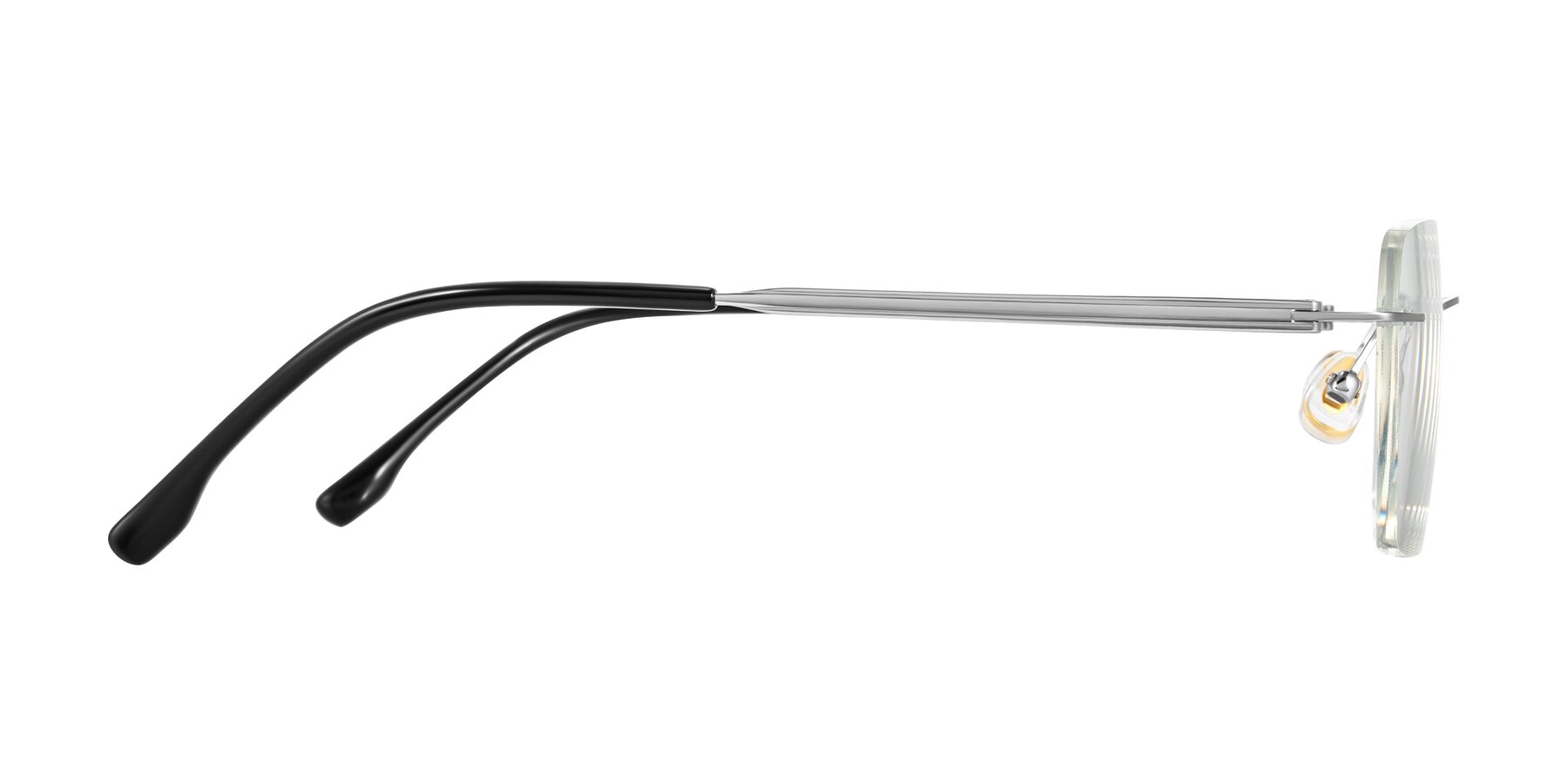 Side of Airflow in Silver with Clear Reading Eyeglass Lenses